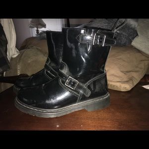 Doc Marten black leather boots